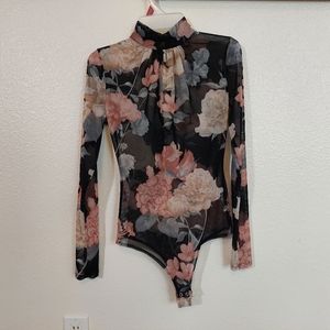 Windsor Floral Mesh Long Sleeve Bodysuit